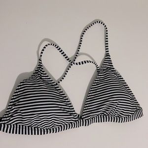 Rip Curl Striped Padded Triangle Bikini Top with tie back